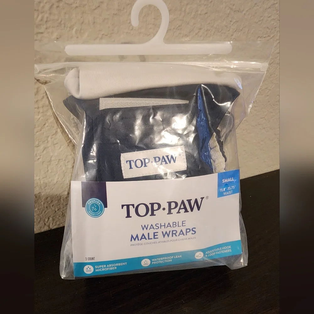 Top Paw Reusable Male Wraps - 3 Count